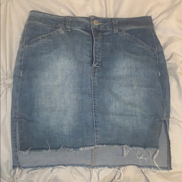 High Waist Denim Skirt - Picture 1 of 2
